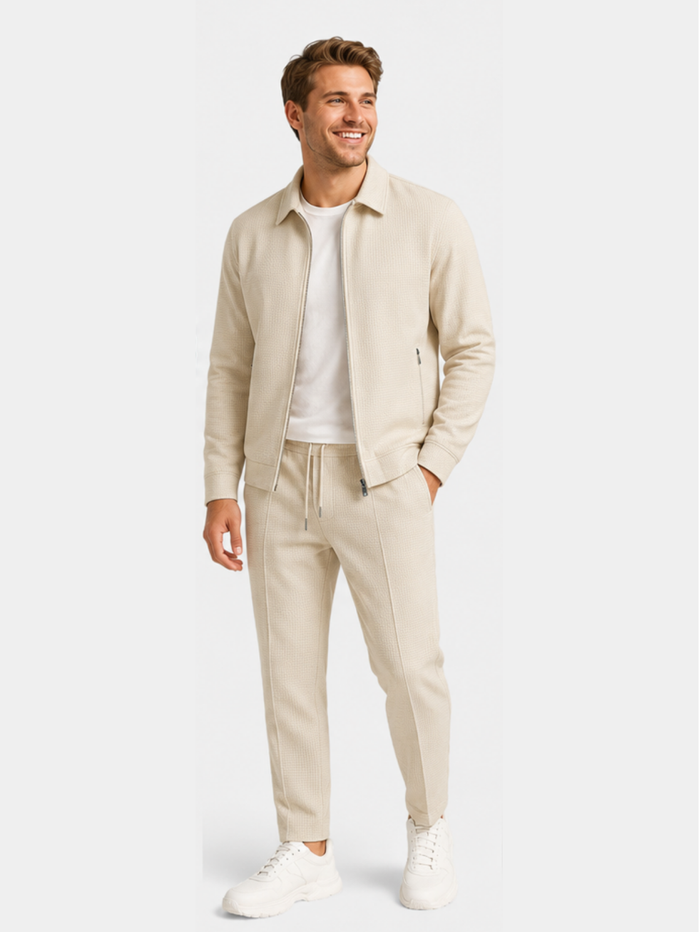 Tobiana | Conjunto De Chándal Con Chaqueta Con Cremallera Y Pantalones Ajustados Con Cordón