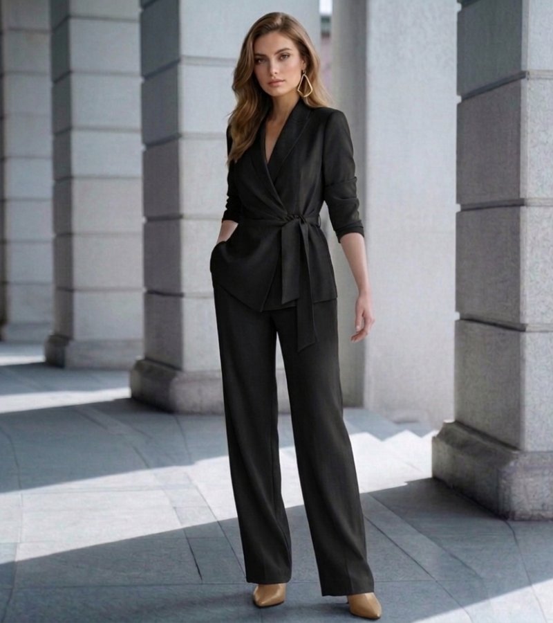Asya | Conjunto de Blazer Cruzado y Pantalón