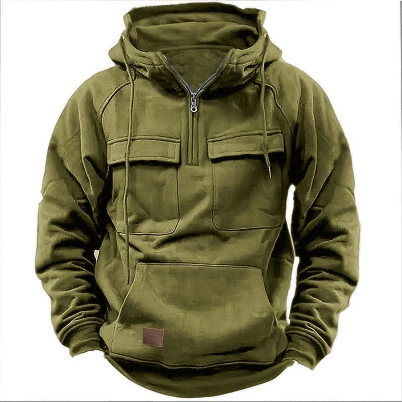 Seligmann | Sudadera Con Capucha, Cremallera De UN Cuarto Y Bolsillos Funcionales