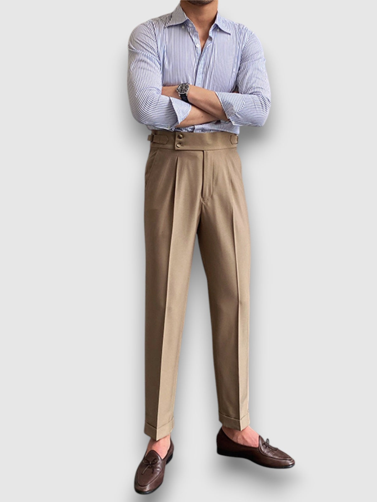 Flurin | Pantalones De Vestir Plisados De Cintura Alta