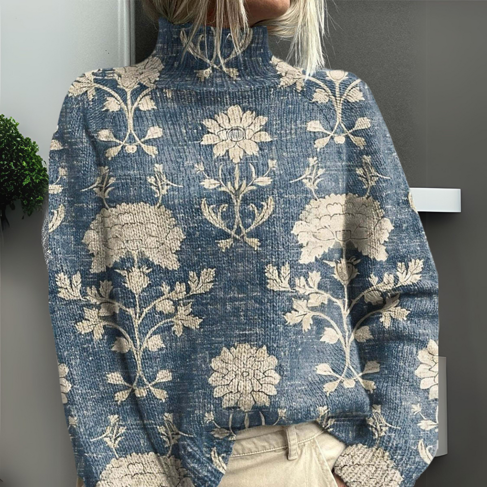 Rasha | Jersey De Punto Estampado Con Cuello Alto