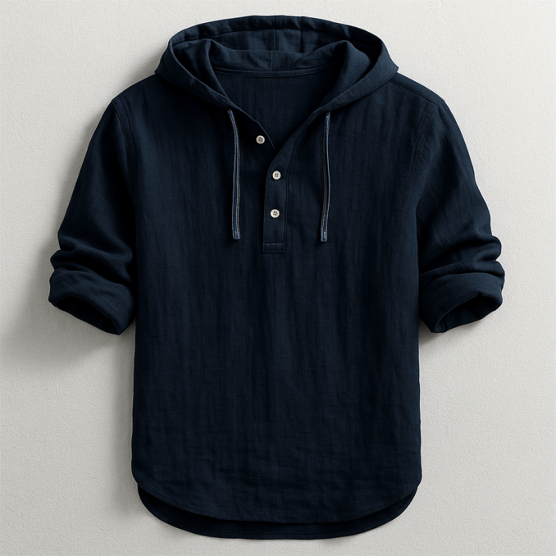 Bradley - Elegante Camisa Con Capucha y Manga Larga