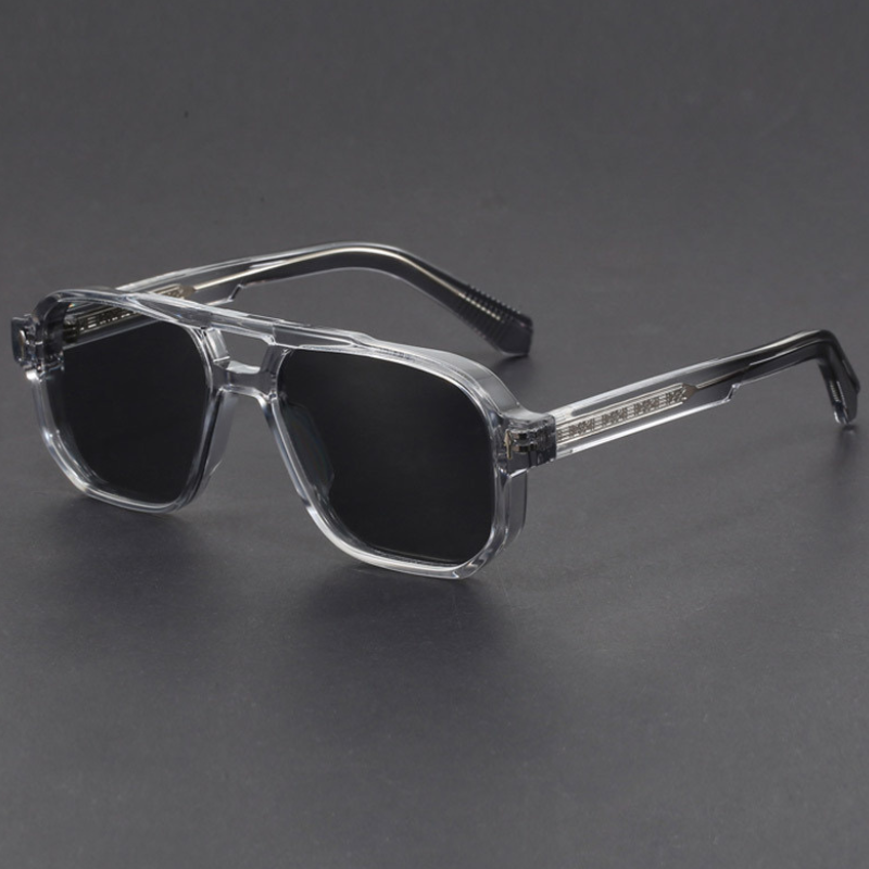 Kieran - Gafas de sol con Montura Cuadrada azul y Cristales Oscuros