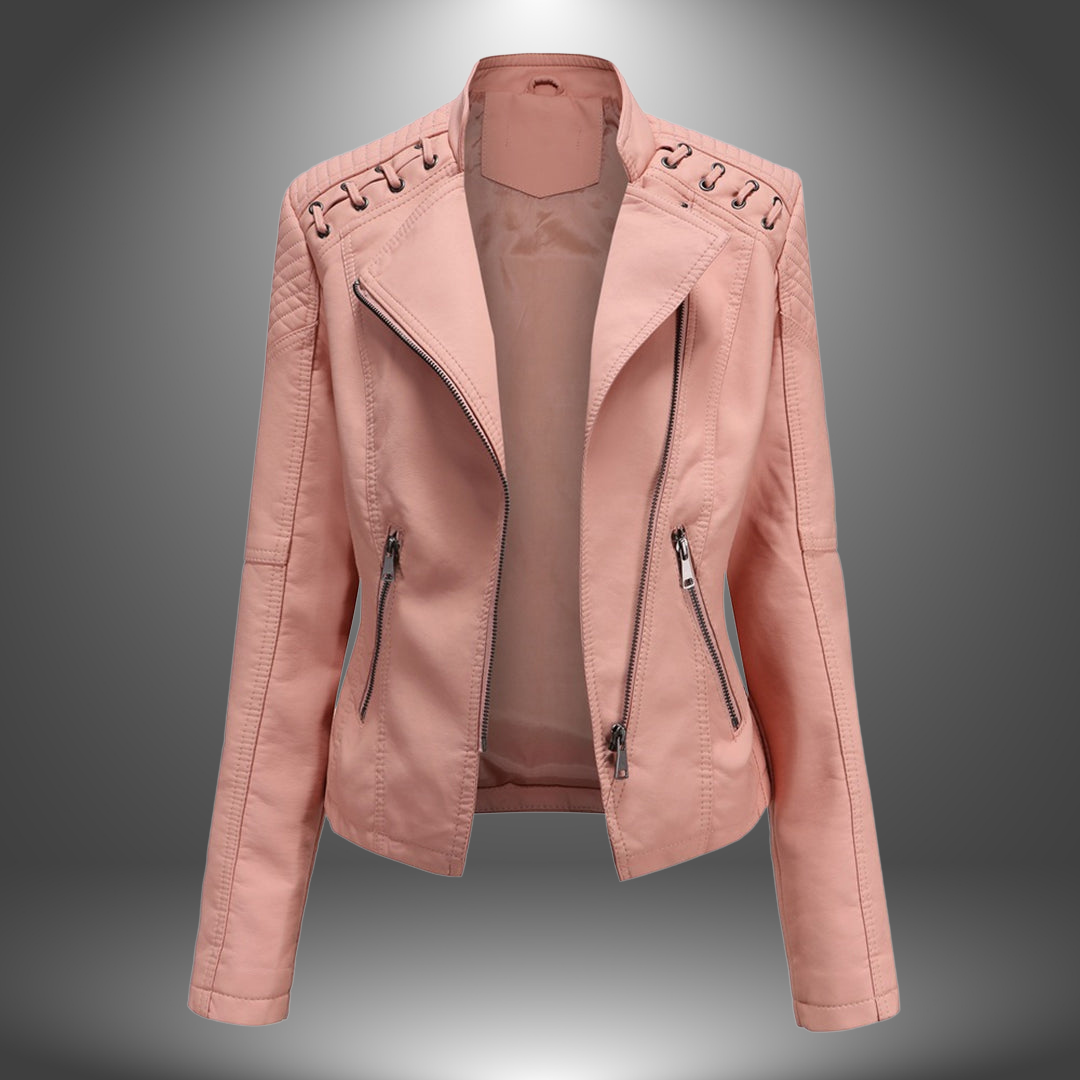 Lilia | Chaqueta Con Cremallera Estilo Piel