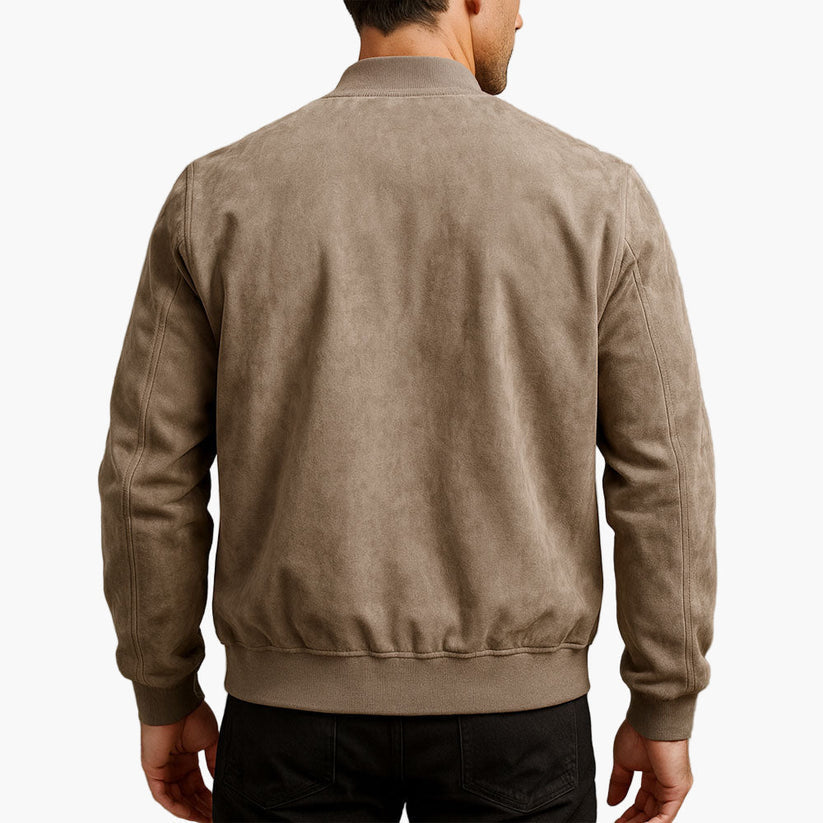 Guenter | Chaqueta estilo ante con cierre frontal