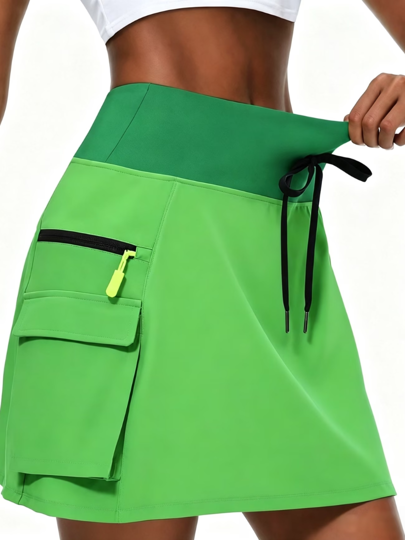 Rianna | Falda Pantalón con Bolsillo Cargo y Cordón