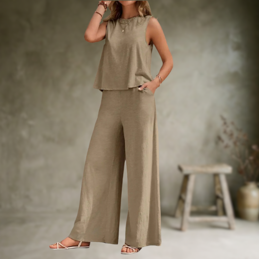 Alizeh | Conjunto De Ropa De Estar Por Casa Sin Mangas Y De Corte Ancho