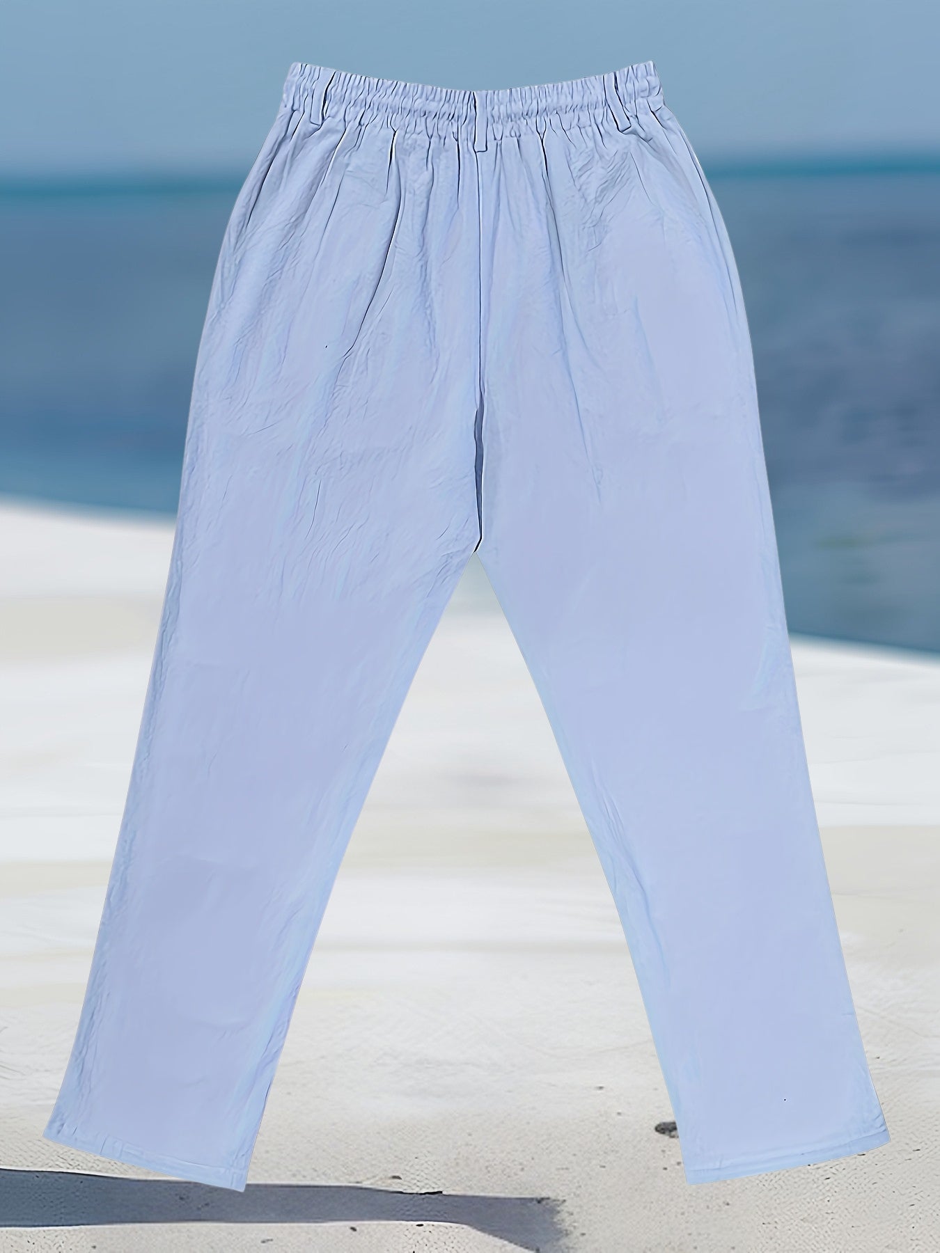 Aznar - Pantalón recto de lino con Cordón