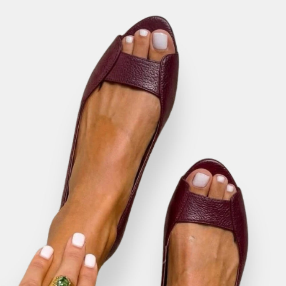 Fryda | Sandalias Planas Con Parte Superior de Textura Metalizada