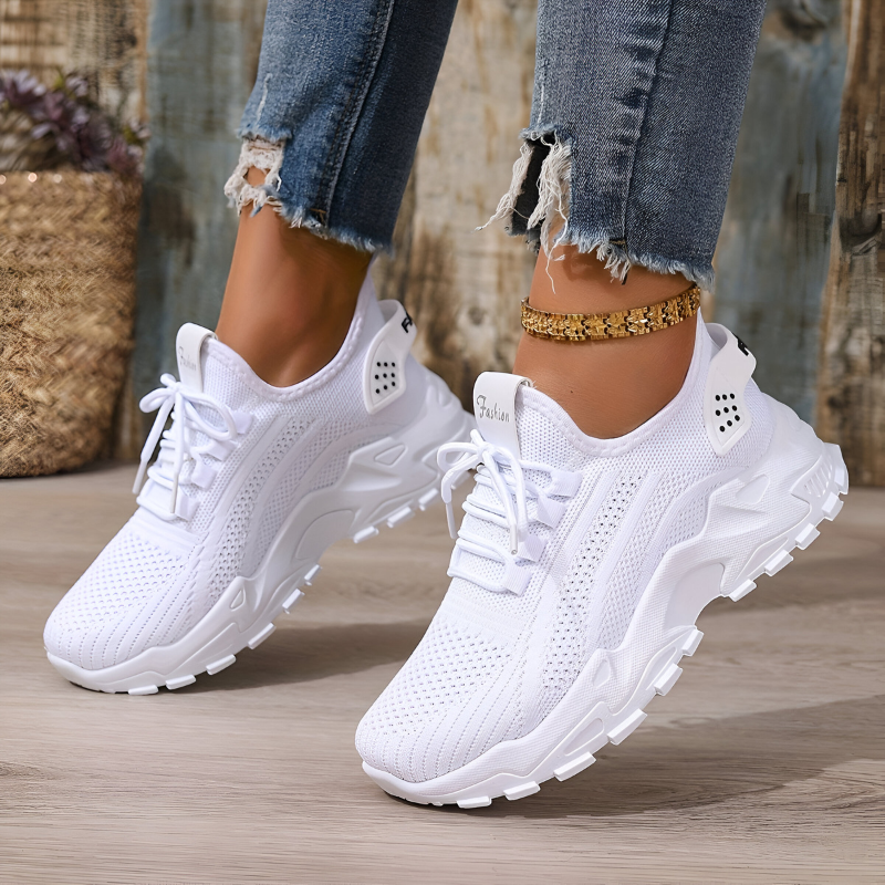 Eshara | Zapatillas de Malla con Cordones y Suela Gruesa