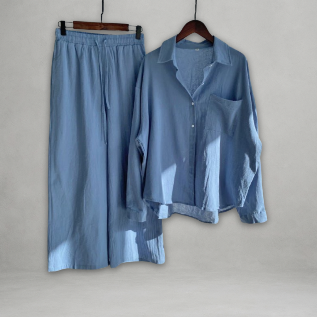 Ottavia | Conjunto de Dos Piezas Con Camisa Abotonada