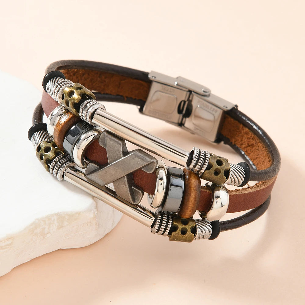 Garland | Pulsera de Cuero de Varias Capas