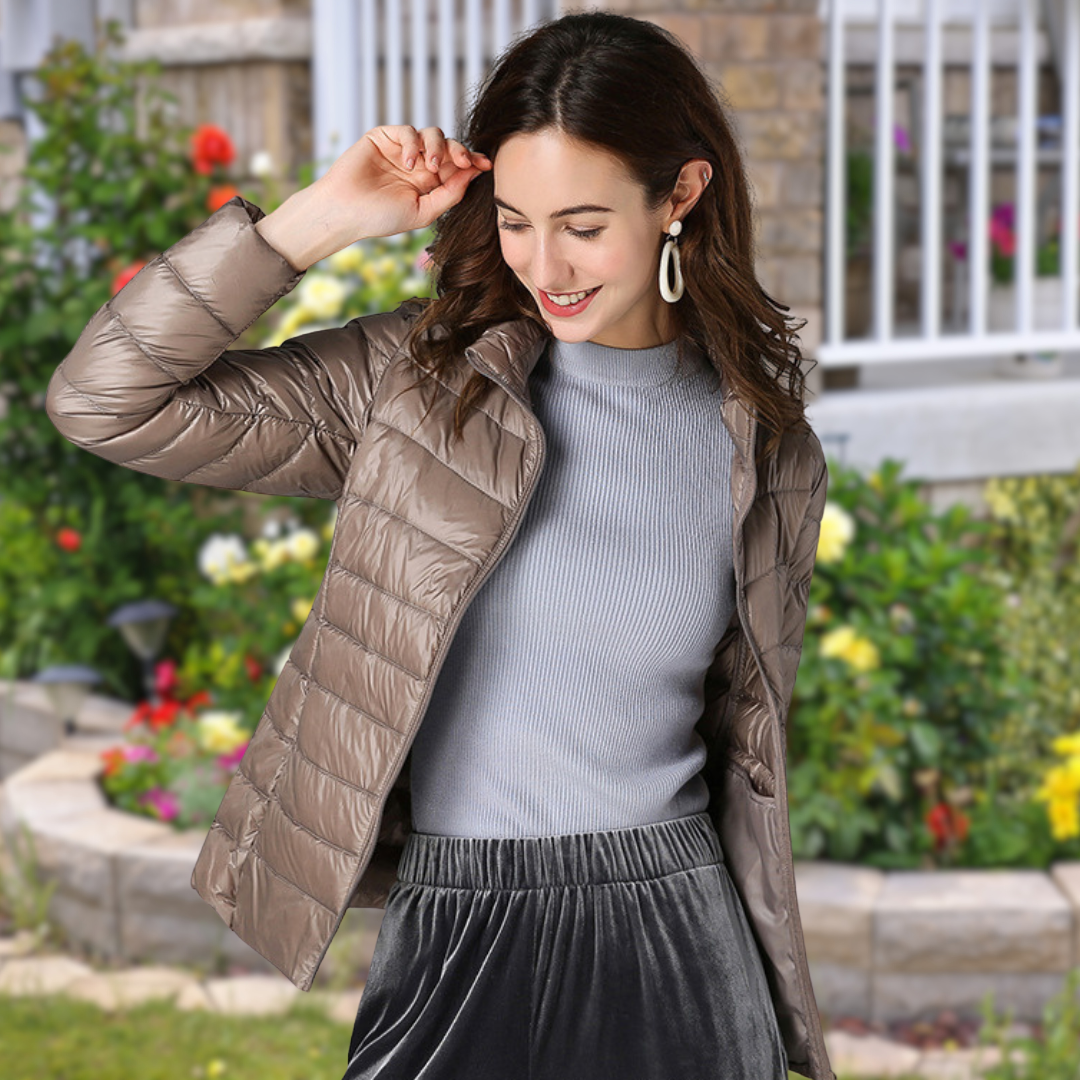 Isla | Chaqueta Acolchada Con Cremallera Y Cuello Alto