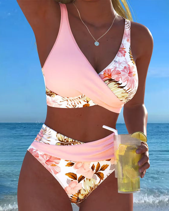 Killiane | Bikini Cruzado De Cintura Alta Con Estampado Floral