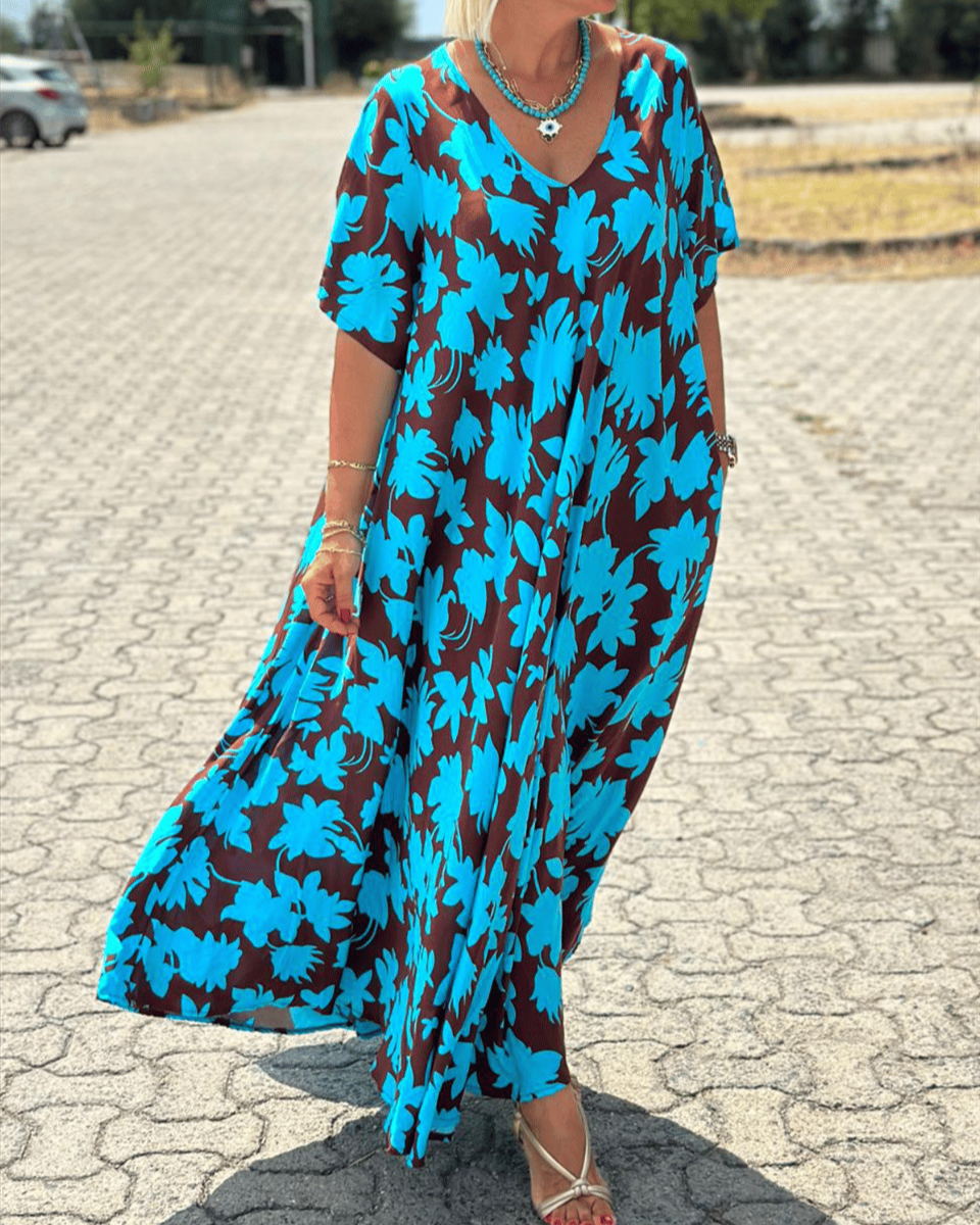 Gómez | Vestido Maxi Floral Cuello V