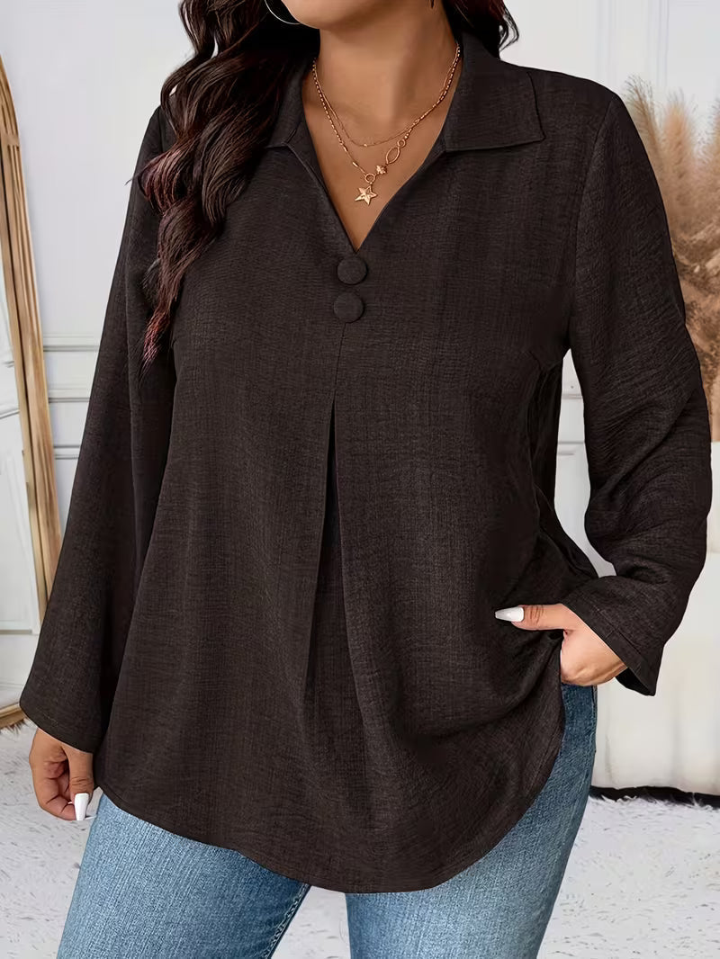 Noyelle | Blusa Holgada de Manga Larga con Botones
