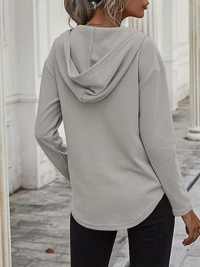 Heydi | Sudadera Con Capucha Manga Larga y Bajo Curvo