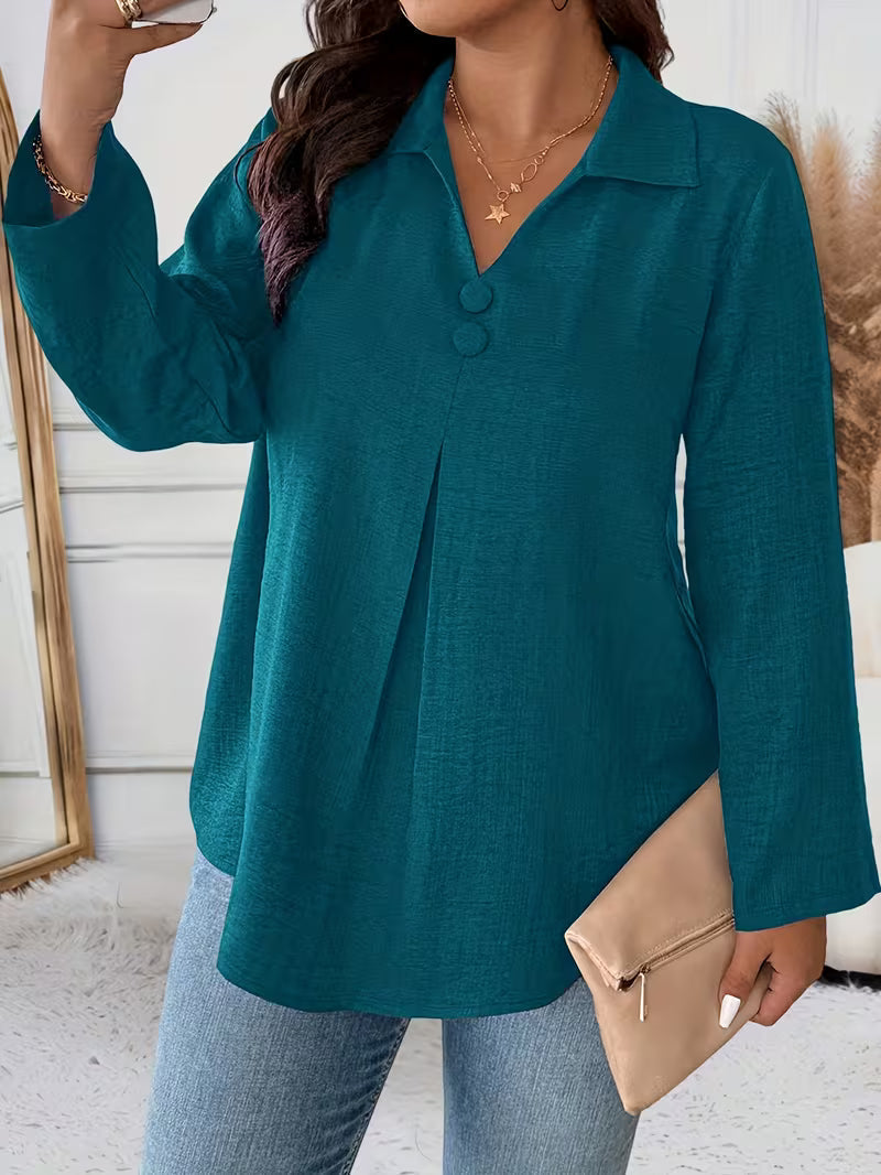 Noyelle | Blusa Holgada de Manga Larga con Botones
