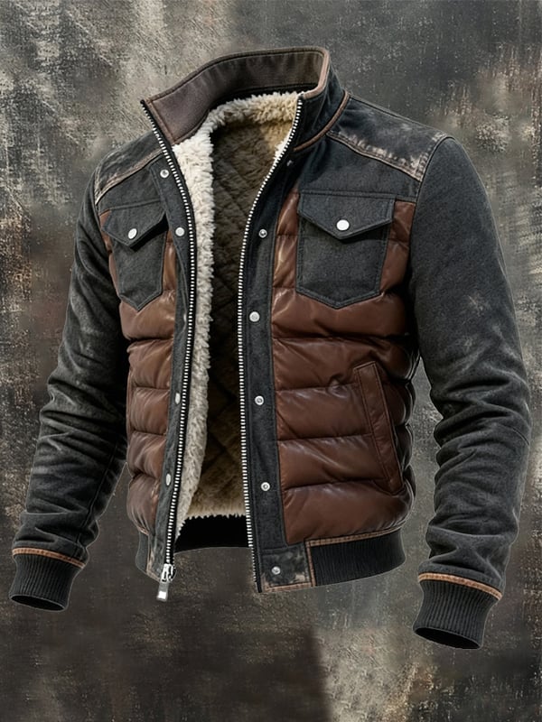 Esposito | Chaqueta Acolchada Patchwork con Cremallera