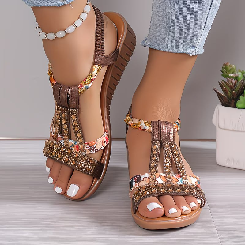 Noelia | Sandalias De Plataforma Con Puntera Abierta Y Tira en Forma De T