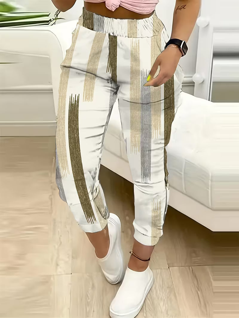 Faviana | Pantalón Estampado Con Cintura Elástica