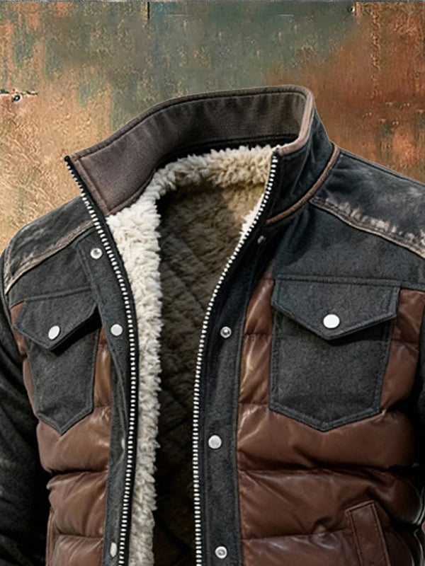 Esposito | Chaqueta Acolchada Patchwork con Cremallera