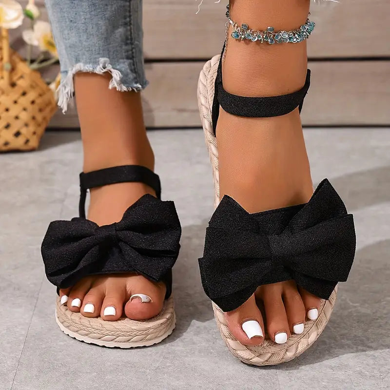 Michela | Sandalias de Plataforma Con Correa al Tobillo y Lazo