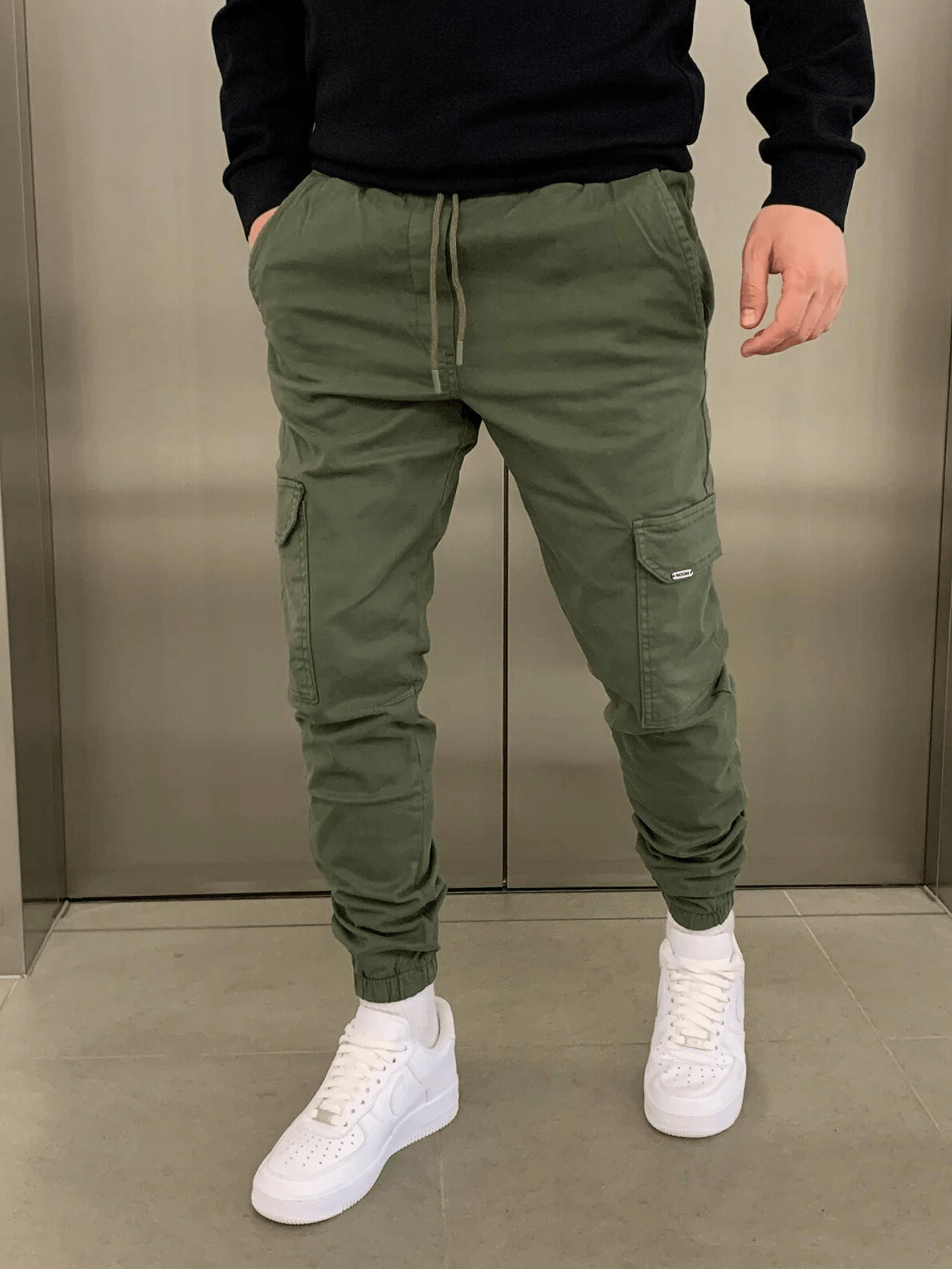 Marko - Pantalones Jogger Cargo de Corte Ajustado Con Cordón