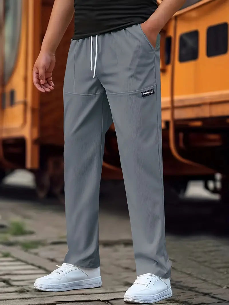 Travys | Pantalones Jogger Rectos Con Cordón y Bolsillos