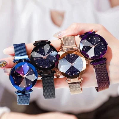 Enola | Conjunto De Reloj Con Esfera Brillante Y Correa De Malla