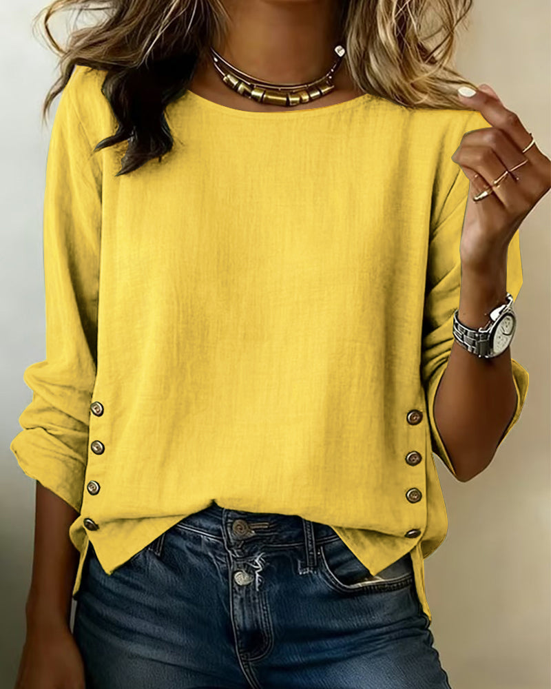 Rima | Blusa Suelta Con Botones Laterales
