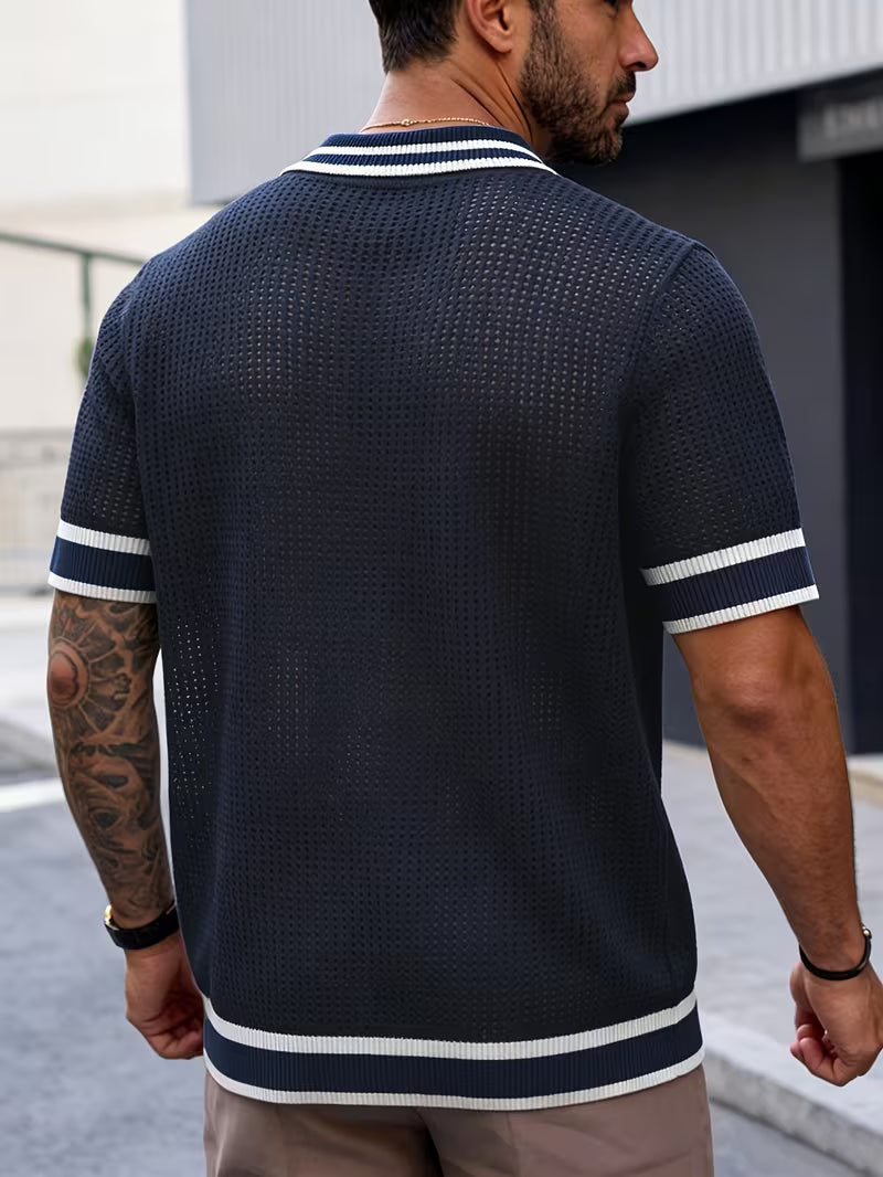 Walt | Camisa De Punto de Manga Corta Con Cuello Solapa