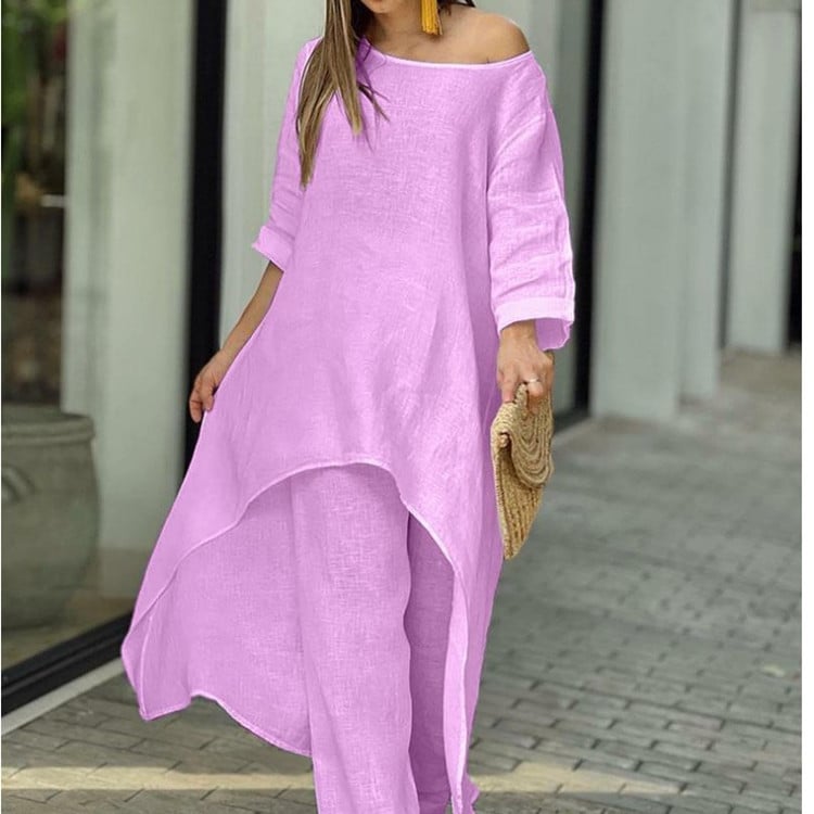 Liselotte | Conjunto De Dos Piezas Túnica Asimétrica Y Pantalón