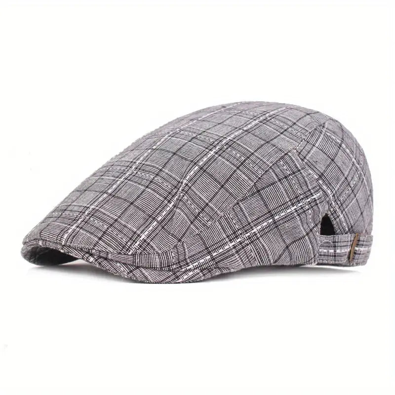 Checklyn | Gorra Plana a Cuadros Estilo Informal