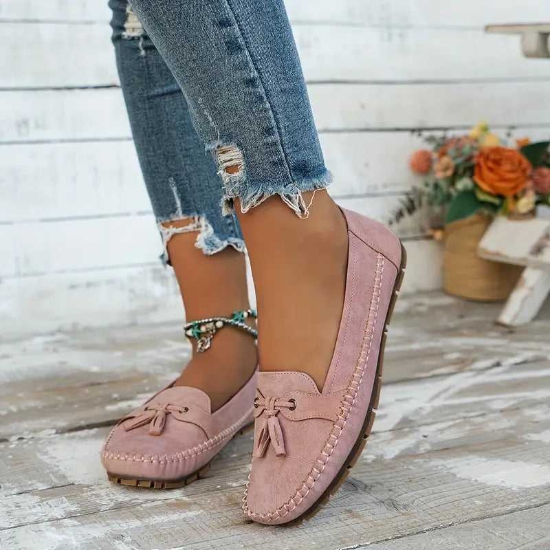 Tânia | Mocasines Sin Cordones Con Borlas Para Mujer