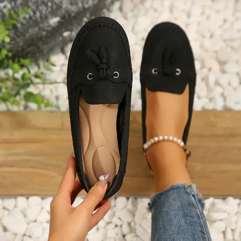 Patamon | Mocasines Con Borla Y Puntera Cosida