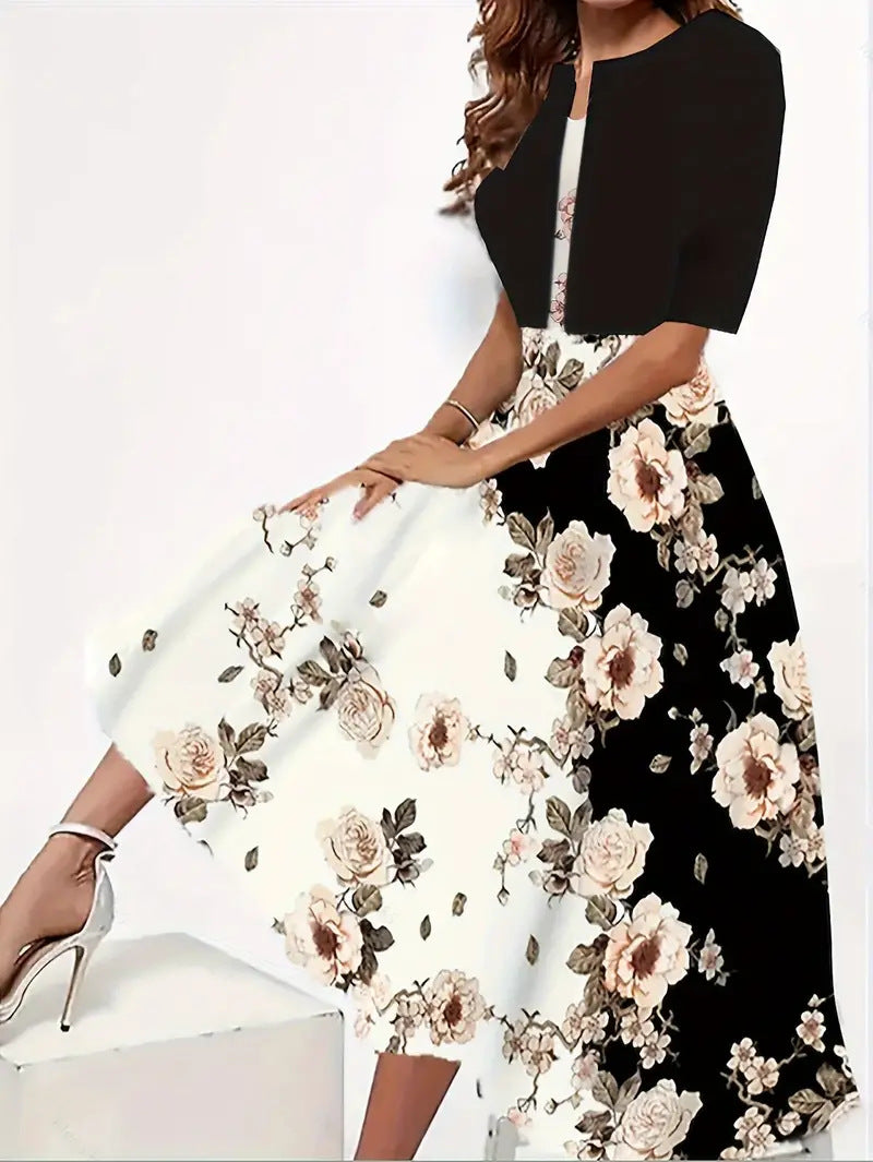 Ankie | Vestido MIDI Con Estampado Floral Y Bolero