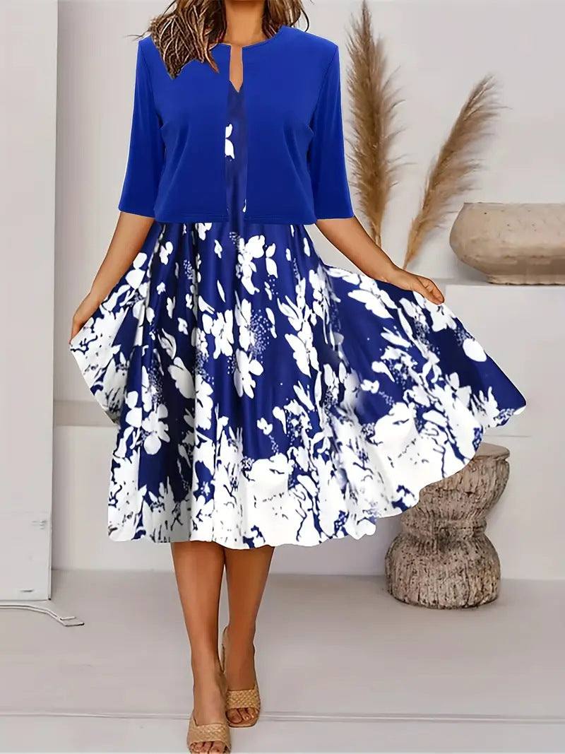 Ankie | Vestido MIDI Con Estampado Floral Y Bolero
