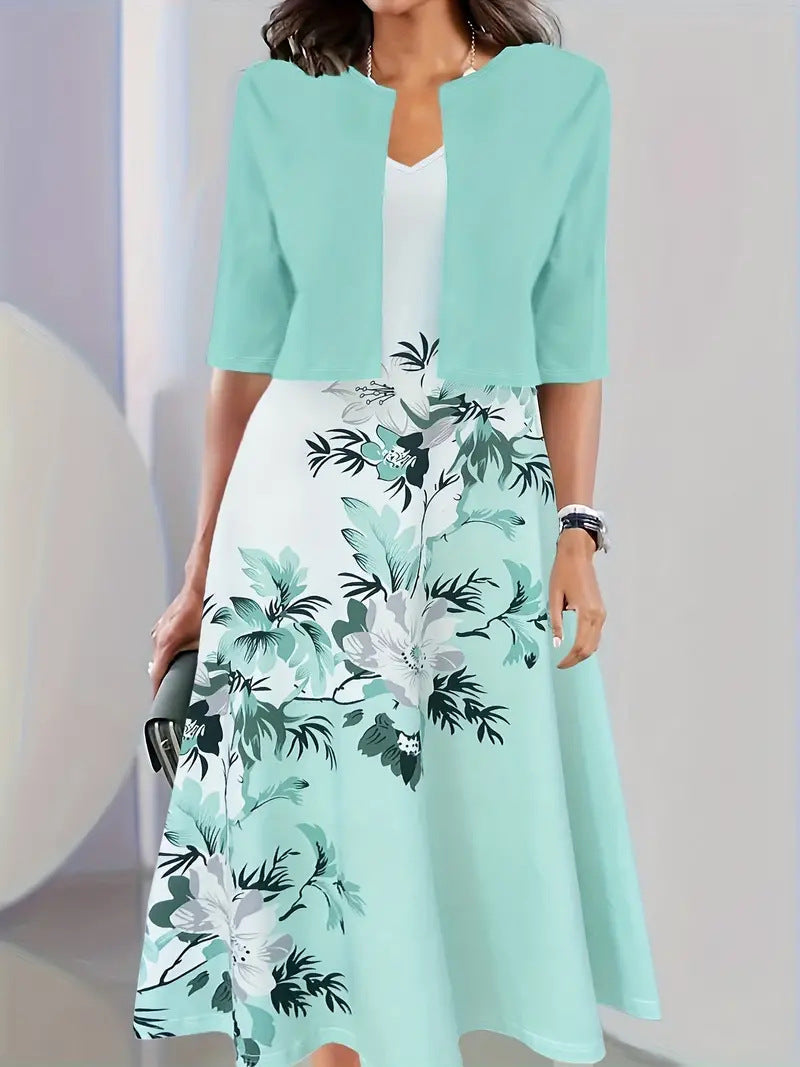 Ankie | Vestido MIDI Con Estampado Floral Y Bolero