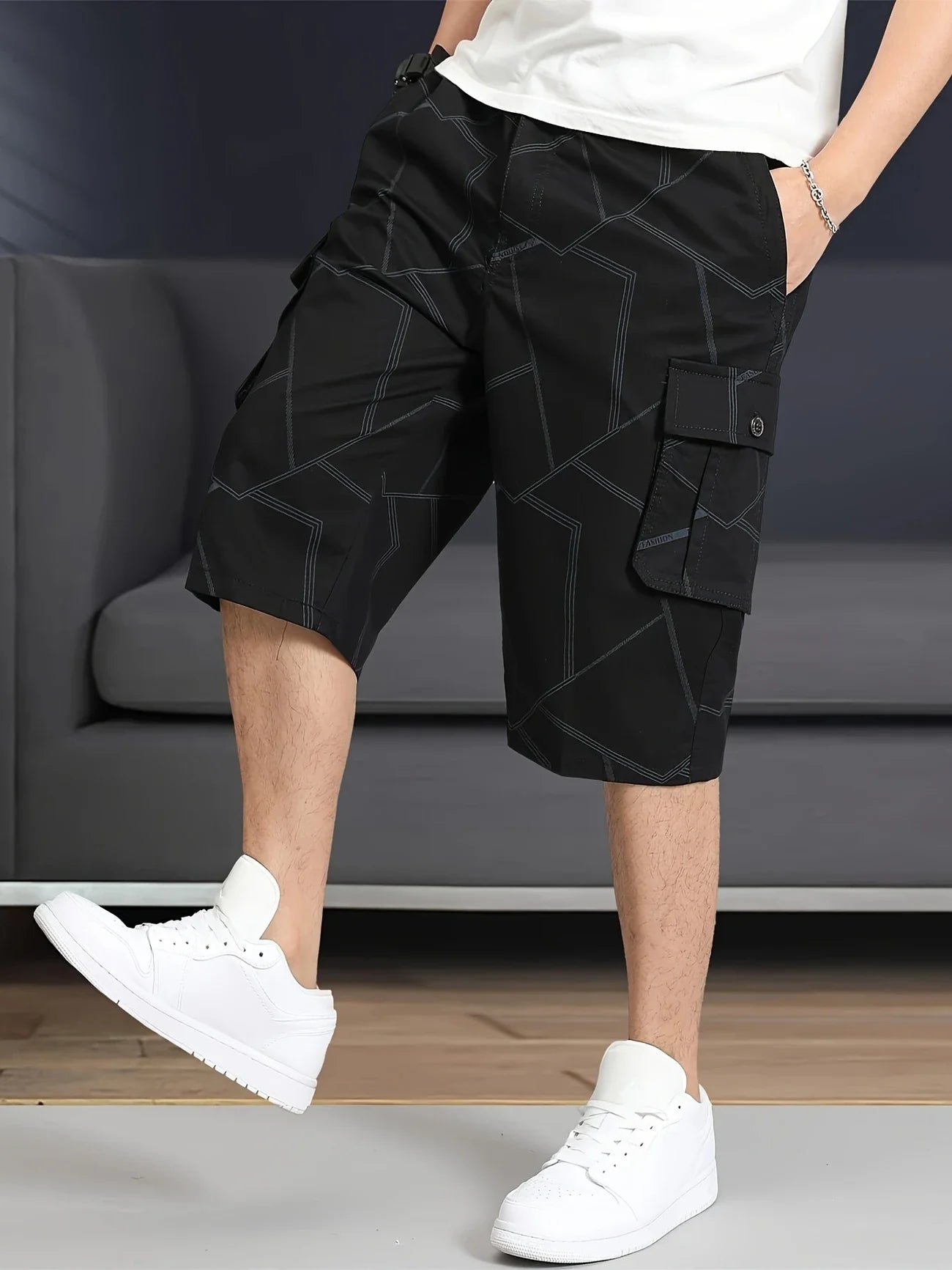 Hazlewood | Bermuda Larga Hombre Cargo Algodón
