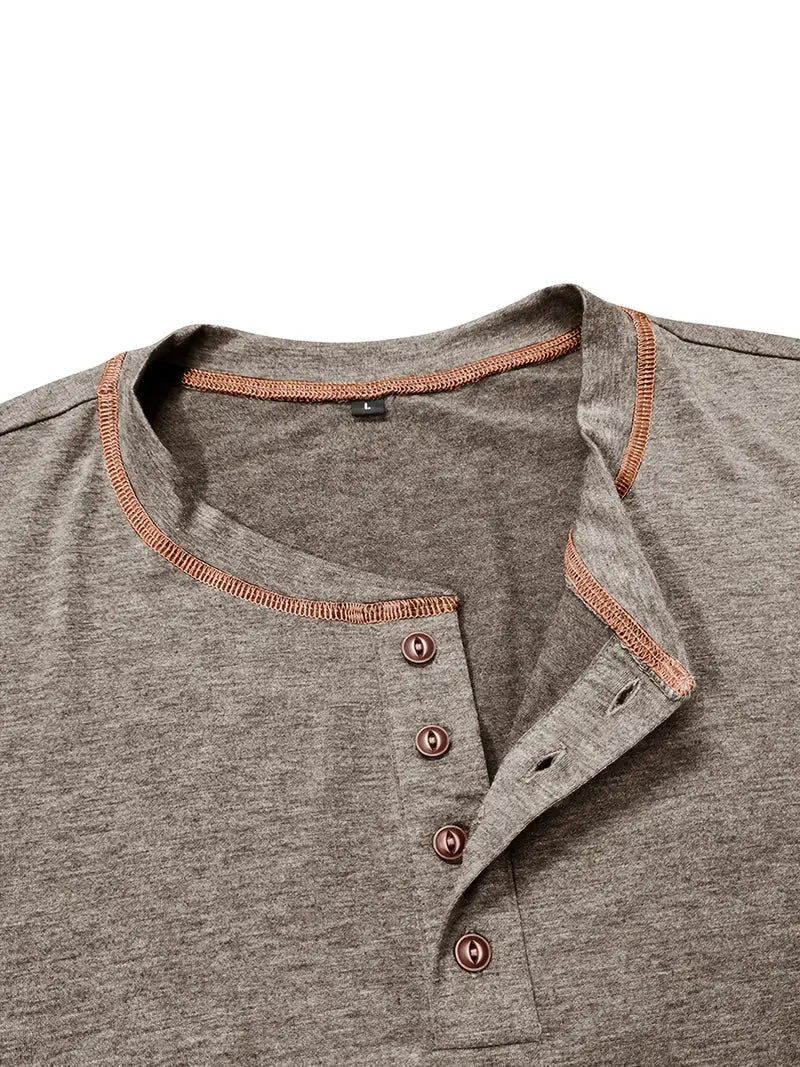 Orazio | Camiseta De Manga Corta Con Cuello Henley