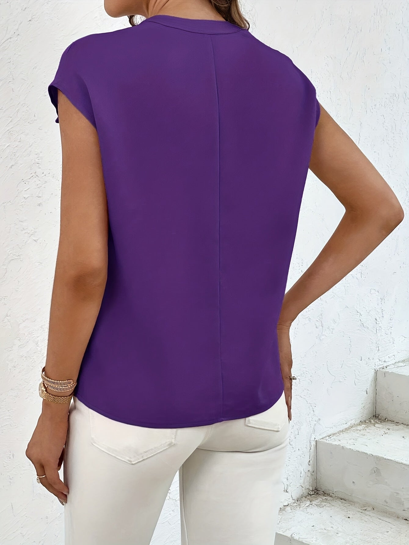 Marquita - Blusa de manga corta con bolsillos