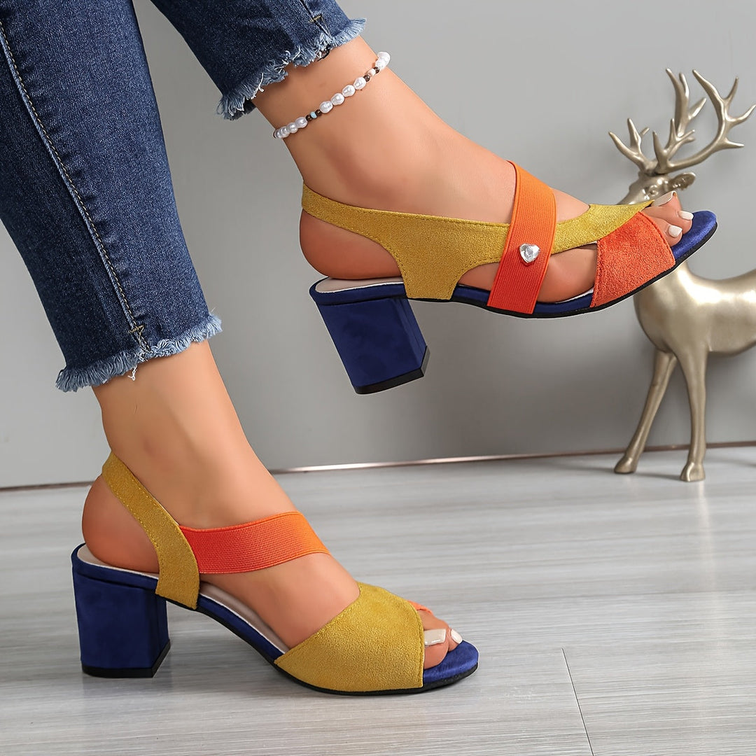 Josien | Sandalias De Tacón Grueso Y Punta Abierta