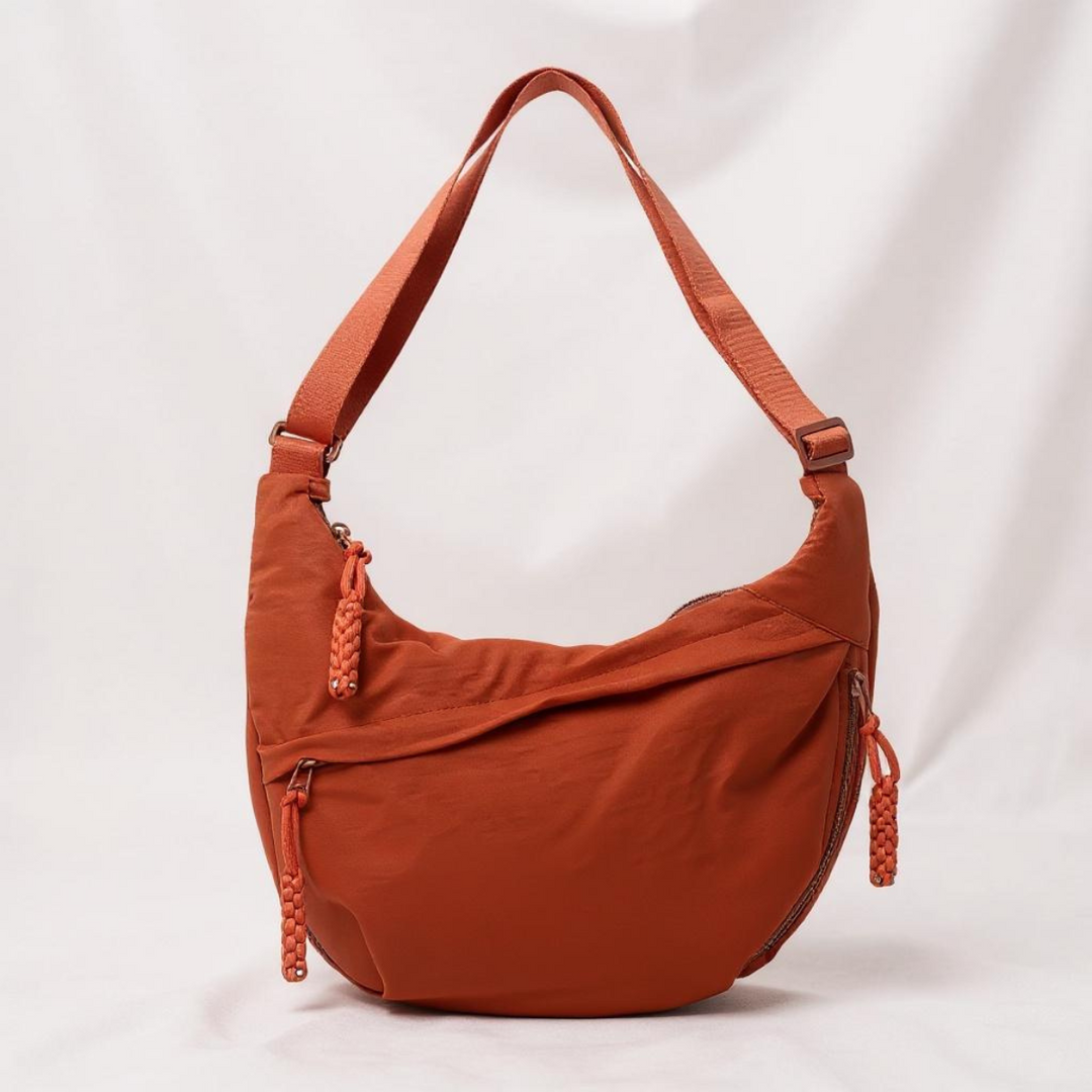 Soukaina | Bolso De Hombro Curvo Con Cremalleras