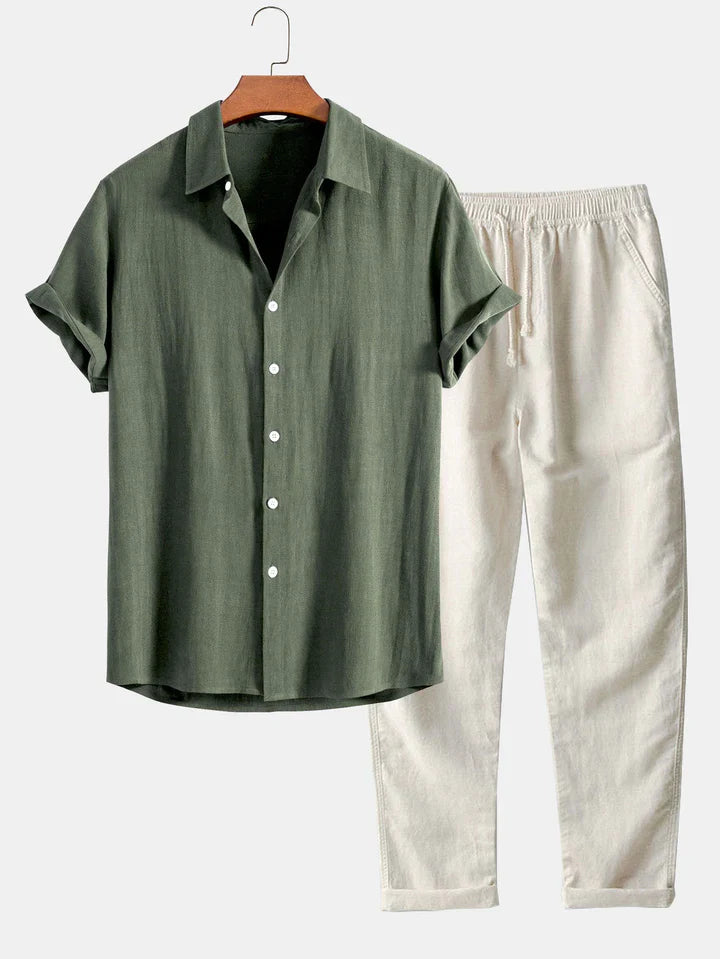 Booker | Conjunto Camisa Manga Corta Pantalón