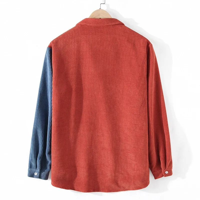 Geraldus | Camisa de Pana Con Paneles de Colores Contrastados y Bolsillo