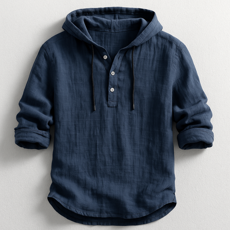 Bradley - Elegante Camisa Con Capucha y Manga Larga