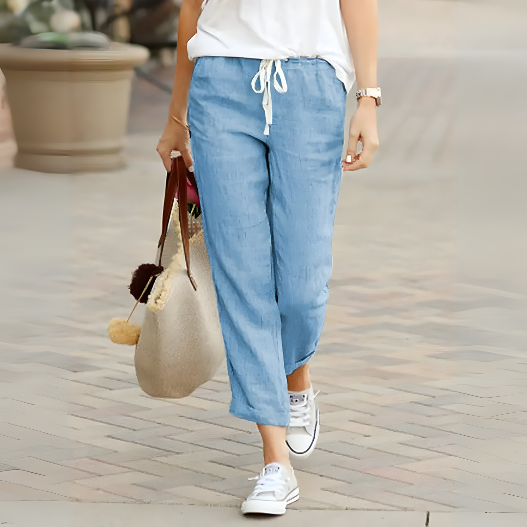 Izumi | Pantalones Cortos De Pierna Ancha Con Cordón