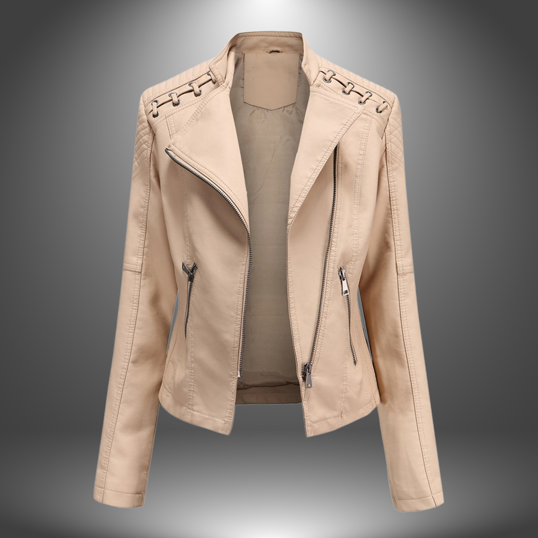 Lilia | Chaqueta Con Cremallera Estilo Piel