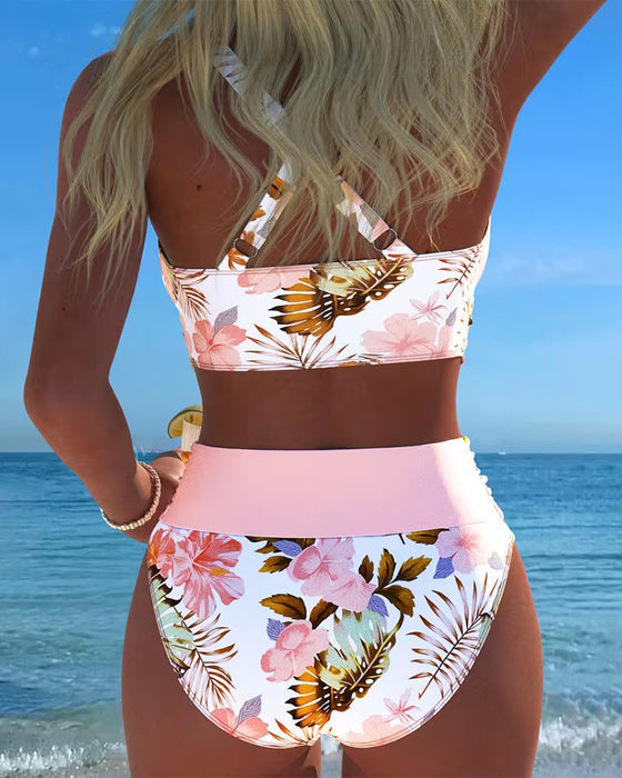 Killiane | Bikini Cruzado De Cintura Alta Con Estampado Floral